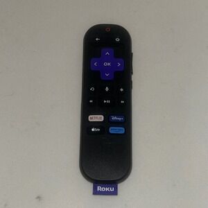 Roku RC-GZ1 Voice Remote with Netflix Disney+ Apple TV Prime Video Buttons Black